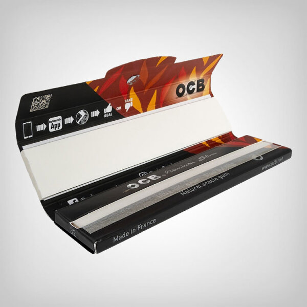 OCB Black Premium King Size Slim Rolling Papers + Tips (single unit)