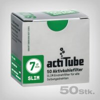actiTube slim activated charcoal filters, 50pcs