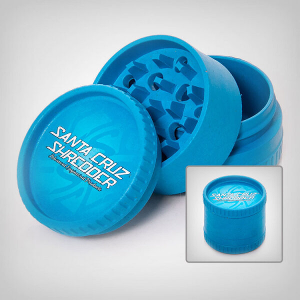 Santa Cruz 3-piece Shredder Blue Hemp Grinder
