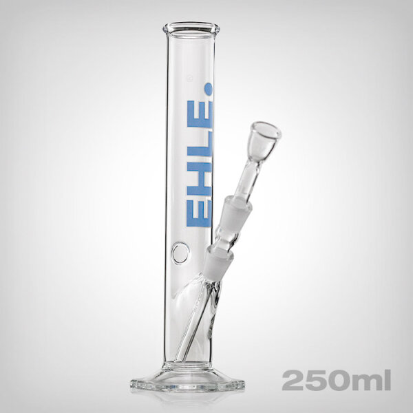EHLE. Bong straight, 250ml, incl. downstem, joint 14,5, light blue