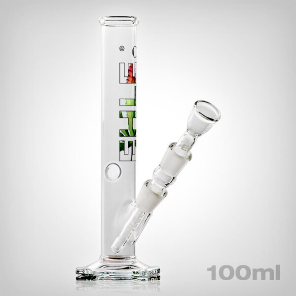 EHLE. Bong Clear Leave straight, 100ml, incl. downstem, joint 14,5