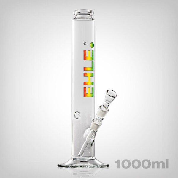 EHLE. Bong Rasta straight, 1 Liter, incl. downstem, joint 18,8