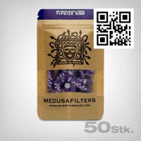 Medusa activated charcoal filter, Violet Edition, 50 pcs.