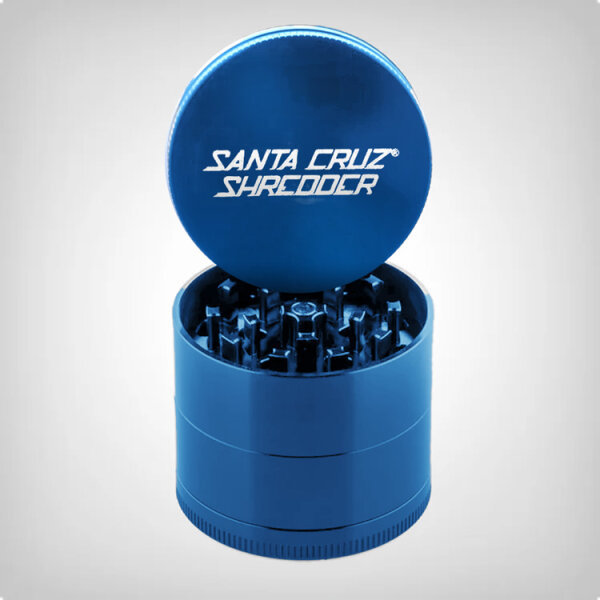 Medium 4 Piece Cookies Gloss Herb Grinder by Santa Cruz Shredder, blue