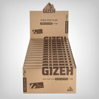 Gizeh Unbleached King Size Slim + Tips (34pcs Box)